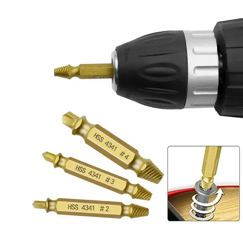 Damaged Screw Extractor Drill Bit Set 3/4/5/6Pcs Stripped Broken Screw Bolt Extractor Remover Easily Take Out Demolition Tools