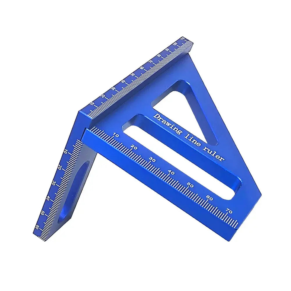 Multifunctional Aluminum Alloy Woodworking Ruler Square Layout Miter Triangle Ruler 45 / 90 Degree Metric Gauge Measure Tools
